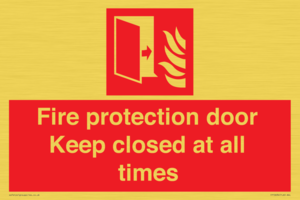 Fire protection door Keep closed at all times